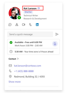 Pronunciation for Microsoft 365